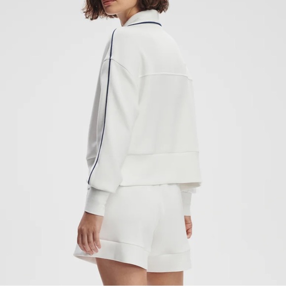 Vuori Davenport White Half-Zip Pullover with Navy Accents - Picture 3 of 5